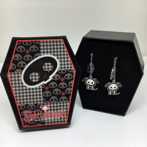 skelanimal orecchini con scatola idea regalo