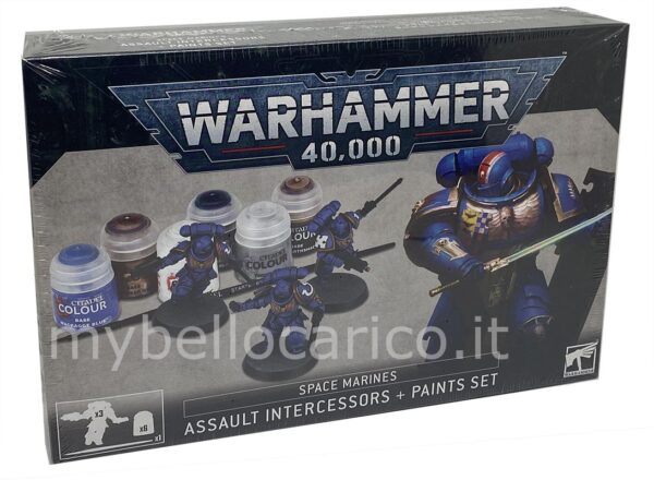 space marines assult intercessors + paint set