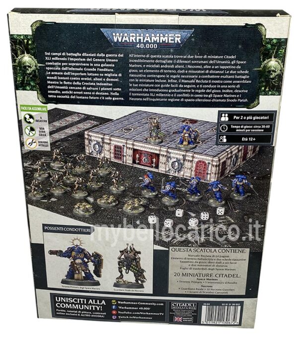 warhammer 40000 edizione recluta set introduttivo retro