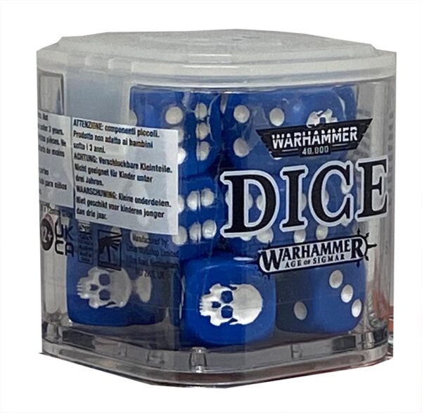 warhammer dadi da gioco blu