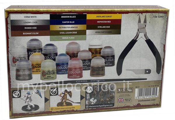 warhmmer age of sigmar paints + tools set retro